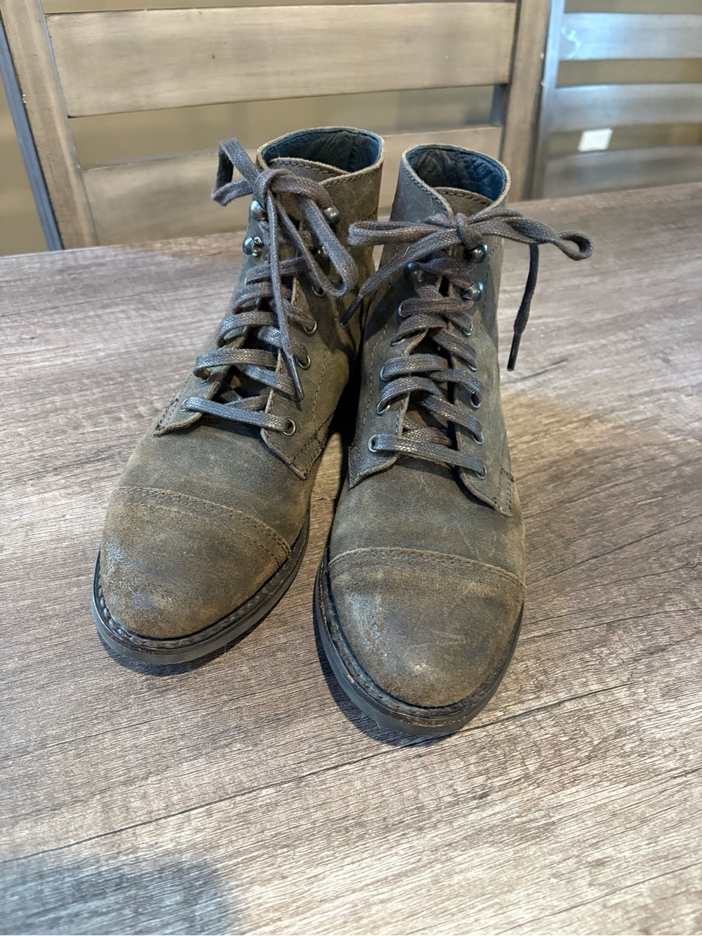 Thursday Boot Company Tobacco Suede Lace-Up Ankle Boot size 6.5 fits like a 6